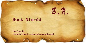 Buck Nimród névjegykártya