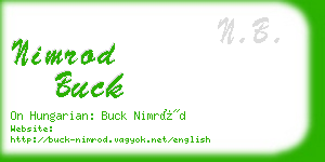 nimrod buck business card